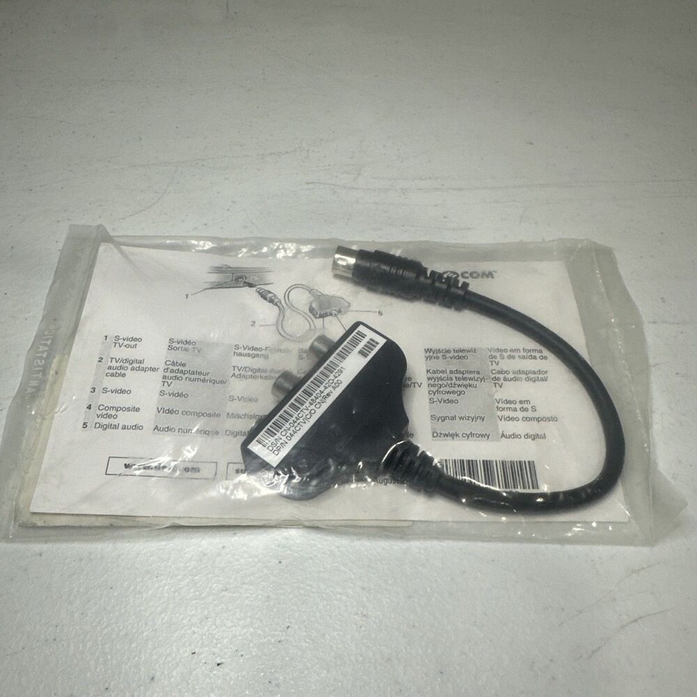 Dell S-VIDEO Cable TV-OUT For Dell Inspiron & Latitude & Others 70TVD / 44CTV